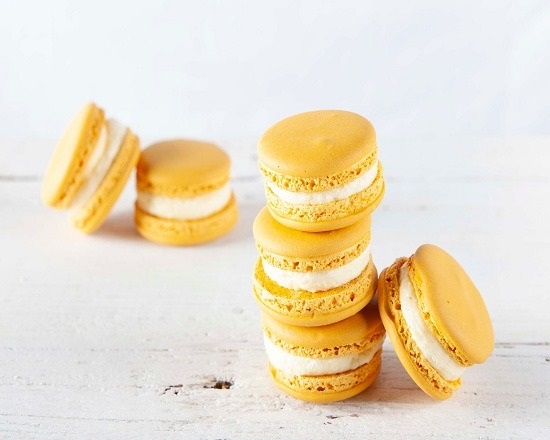 Pina Colada Macaron (GF) - Desserts Delivered